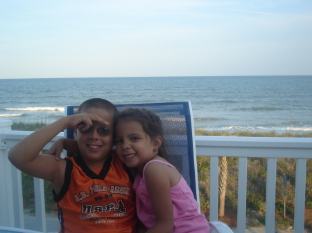 Brother and sister love at the beach!