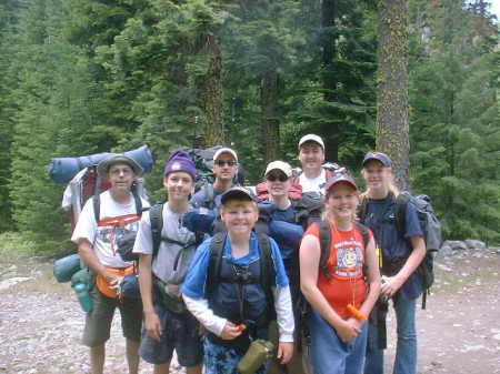 Family backpacking trip to Trinity Alps