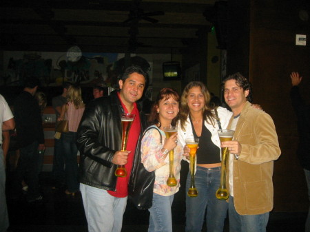 Fernando, Maria, my wife Carol and I at the Yard House