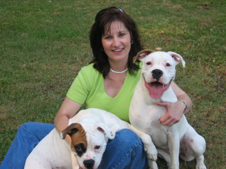 My wife Linda with Molly & Izzy