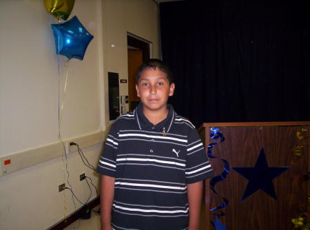 My son AJ at 5th grade graduation