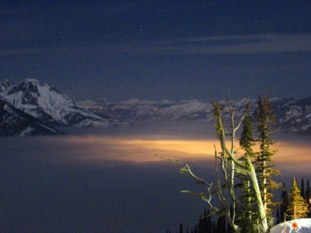 Fernie BC under the clouds