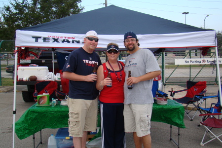 Texans Tailgating with my two Fav men!