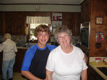 My youngest son, JC (14 yrs) and my mom