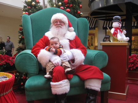 Lucas and Santa at North Star Mall.