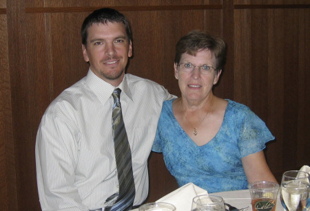 My mother and I at my cousin's wedding in Iowa.