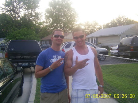 MY LIL BRO DAVE WITH MY CUZ NICK HOME FROM IRAQ