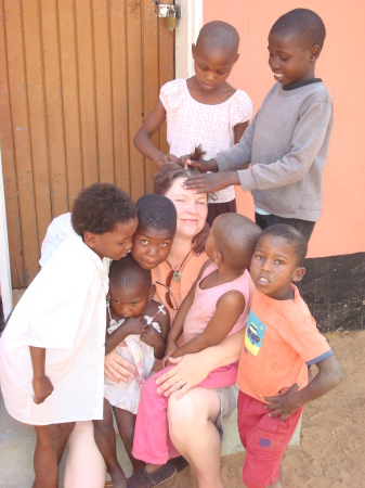 The children playing with my hair