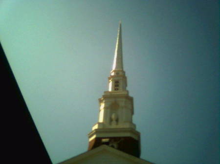 the steeple w/ the cross