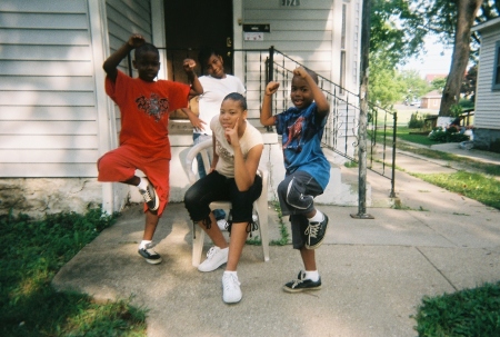 My son Jamaris 8, daugh Jamira 15, son Jamon 7, and a friend in back