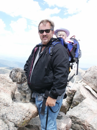 Me and my daughter Izzy on top of gray's peak 14456 ft