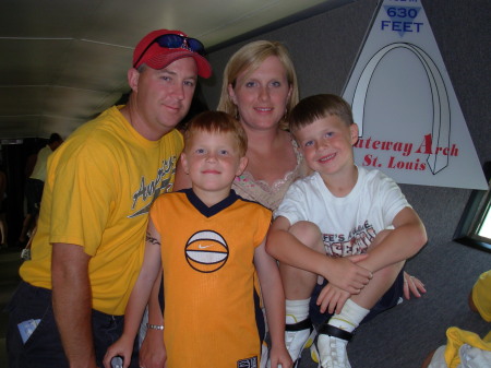 us at the St. Louis arch