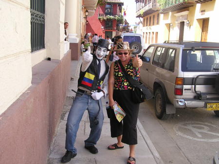 Mime in Cartegena, Columbia