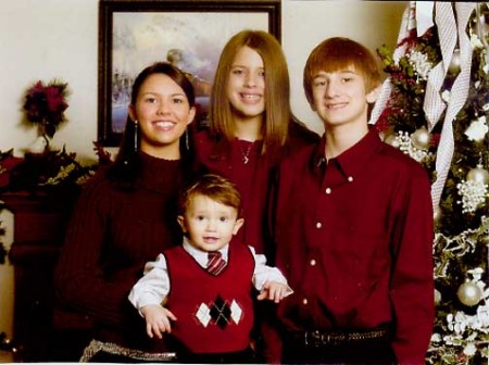 Four grandchildren, Christmas 2005