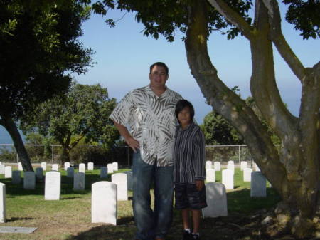Fred and Taiki, Fort Rosecrans Nat'l Cemetery