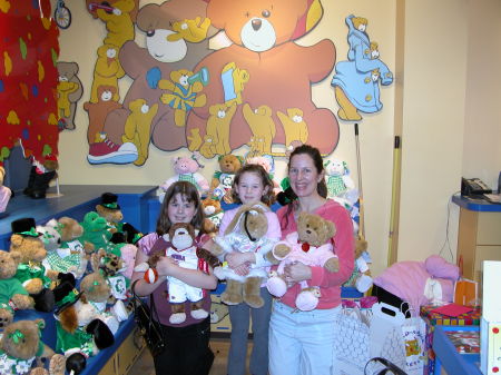 Me and my nieces at Build-a-Bear