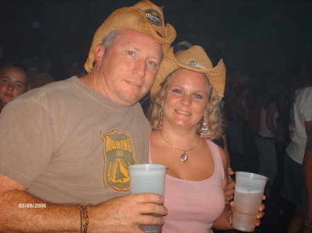 My husband Rick) and me at a concert