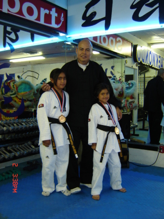 Catherine 10 & Jessica 8 with Master Peter