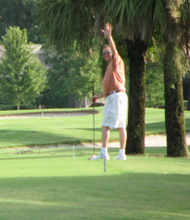 Audley on the golf course