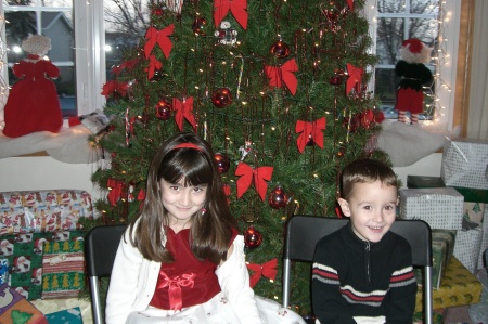 My granddaughter Kateland and grandson Connor who belong to my son Larry. Taken 2006 Xmas.