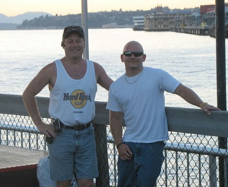 My son and I in Seattle