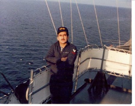 My Navy days...somewhere out at sea.