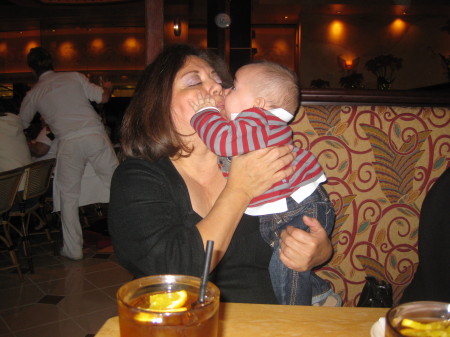 Grandma Maggie loves kisses from baby Lucas