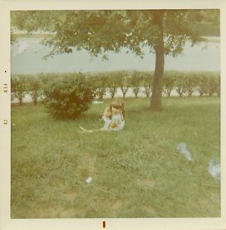 me 1970 with a cat