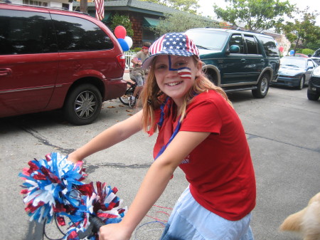 Kelsea (age 10) in the fourth of July Parade