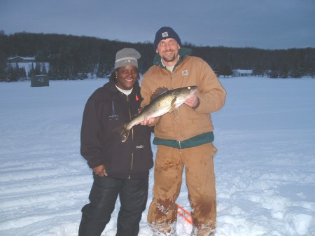 Me & the hubby ice-fishing