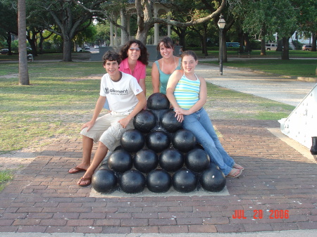 Tracie with kids in Charleston, SC 2006