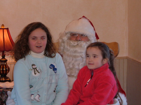 Our daughters with Santa in Geneva