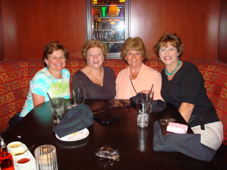 Three of my fellow dance teachers and me at P.F. Chang's in Las Vegas.  We were out there to attend a dance convention in early July.