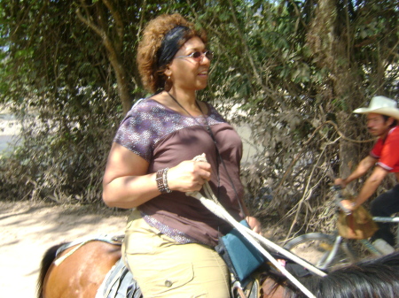 Copan-Riding Horseback up the mountain