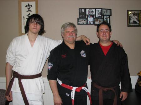 Michael (My Son(6'9")) Me and a Steve Hillerman (Karate Student)