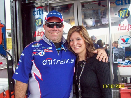 In the garage area at Lowes Speedway