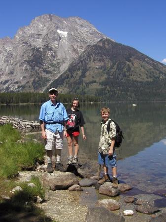 Bill, Regina, and Nick in Grand Teton Natl Park, 2003