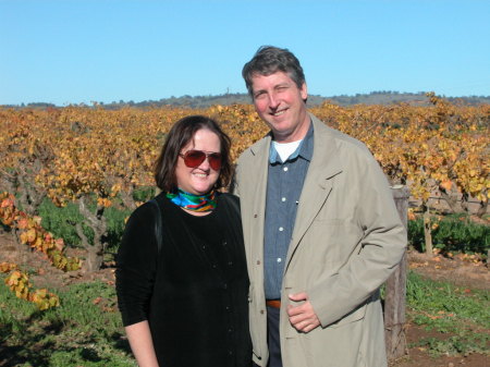 Lynda and Bill in Aussie vinyard