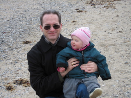 Me and the little one at the beach in Milford....it was cold