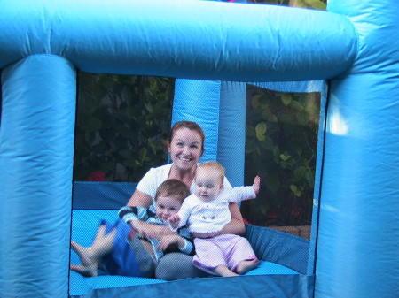 Playing with the Kids on the Jumping Castle