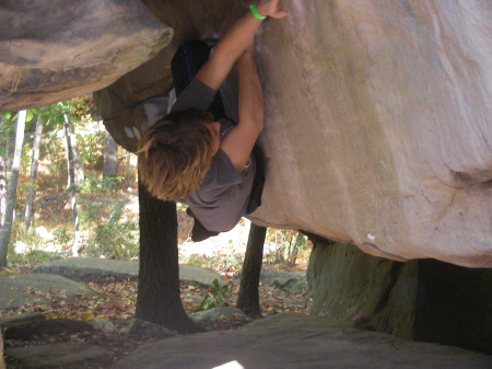 My son Jake, Triple Crown Bouldering 11/08