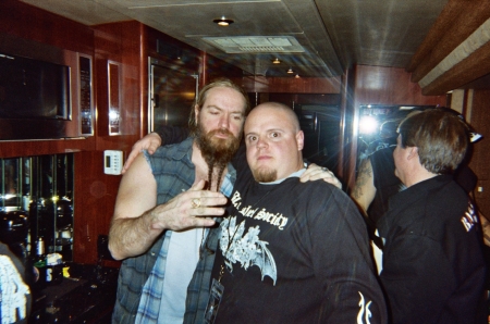 aaron meeting the lead singer of the band Black Label Society