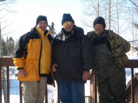 Jim. my Dad, and brother. Ice Highway trip - 2005