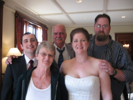 With wife,son,daughter, & new son-in-law