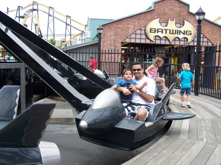 Taking a ride on the Batwing