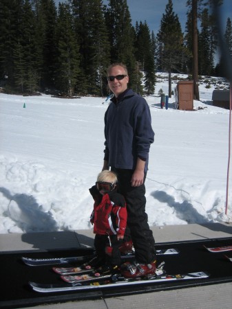 Our son Pieter Skiing for the first time in Tahoe 2007