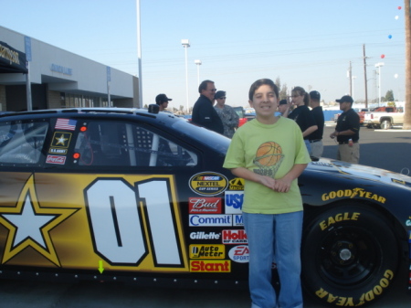 Darin with Mark Martin car