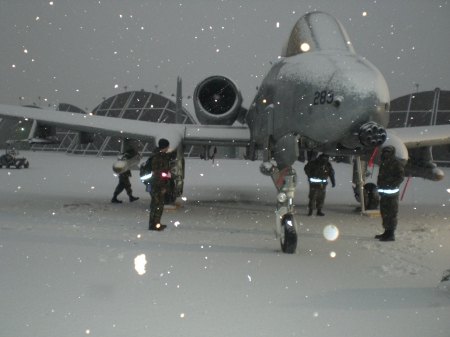 A-10s in the snow 2 of 3