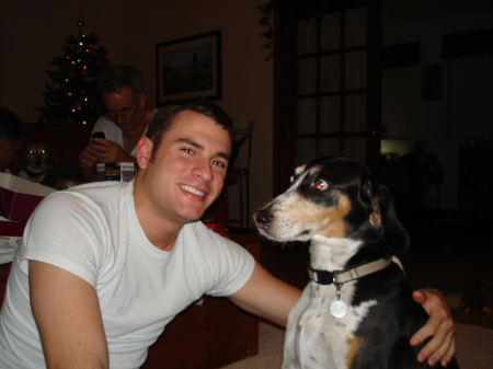 My oldest son ....John W. with one of our Dog's - "Duke"