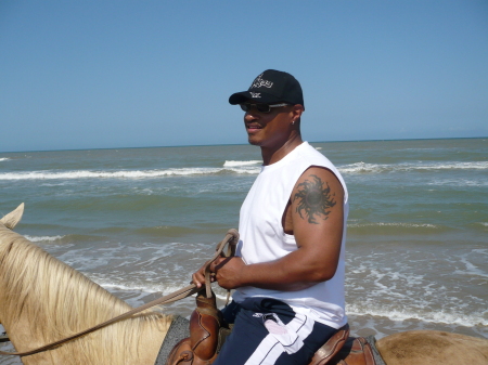 horseback riding on the beach